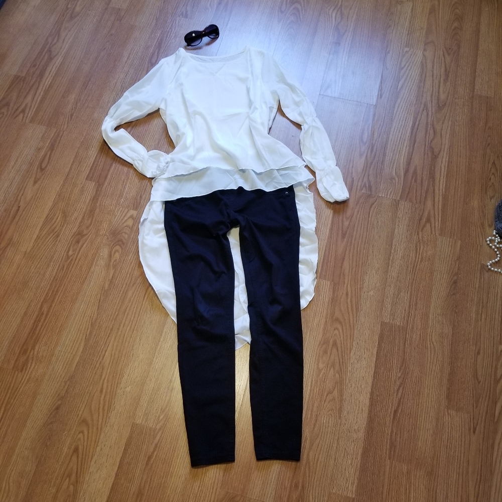 Last 1  Dual layered flowing hi low top - Picture 2 of 6